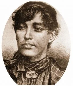 retrato litografado de Josefina Álvares de Azevedo