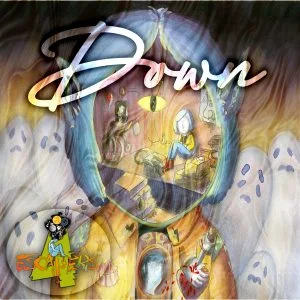 Capa em ilustração do single 'Down', da banda Four Escapers