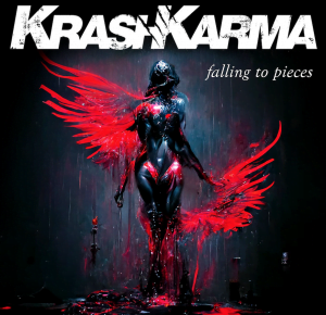 Estátua de mulher, com asas vermelhas