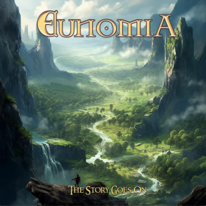 Um vale ao longe e a figura de um homem.