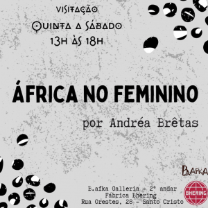 Cartaz da Exposição África no Feminino, de Andréa Brêtas