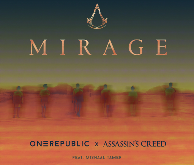 Capa de Mirage. Horizonte desértico e sombras.