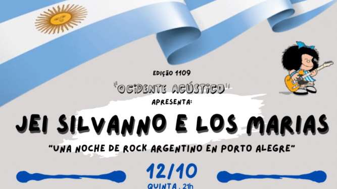 Jei Silvanno e  Los Marias: Una noche de rock argentino en Porto Alegre